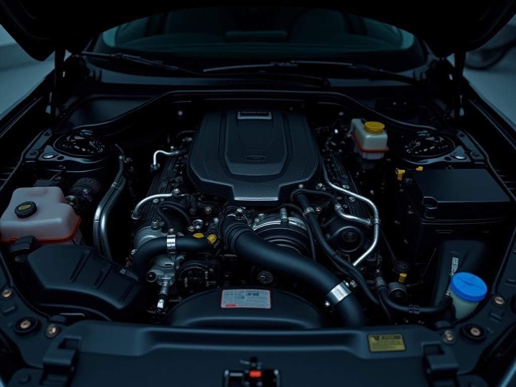 Detailed and clean engine bay